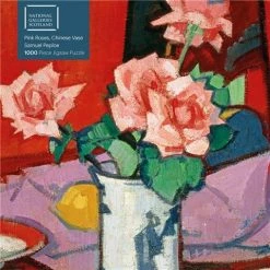 Games - Pink Roses Chinese Vase Jigsaw Puzzle 1000pce