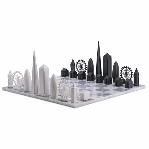 Skyline Chess - Acrylic London Edition W/ Marble Hatch Board 3 Skyline Chess - Acrylic London Edition W/ Marble Hatch Board