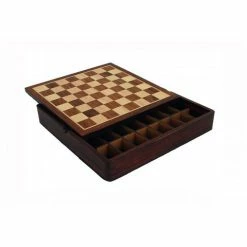 Italfama - Rosewood Chessboard W/Acacia Wood Chess Pieces