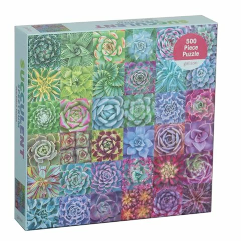 Galison - Succulent Spectrum Jigsaw Puzzle 500 Piece 3 Galison - Succulent Spectrum Jigsaw Puzzle 500 Piece