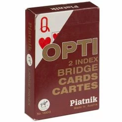 Piatnik - Opti Index Bridge Playing Cards Red
