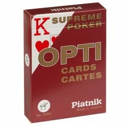 Piatnik - Opti Poker Index Playing Cards Red