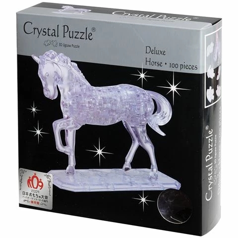 Games - 3D Crystal Jigsaw Puzzle Deluxe Horse 100pce 3 Games - 3D Crystal Jigsaw Puzzle Deluxe Horse 100pce
