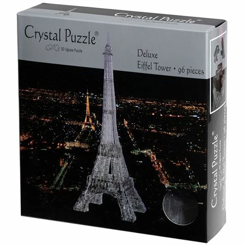 Games - 3D Crystal Jigsaw Puzzle Blk Dlx Eiffel Tower 96pce