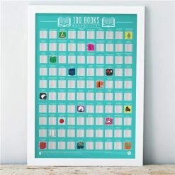 Gift Republic - Bucket List Scratch Poster 100 Books