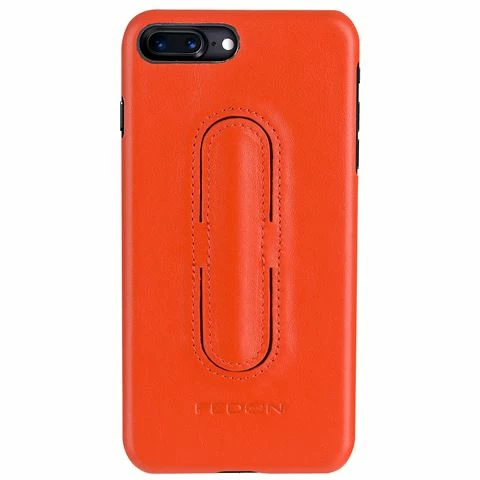 Fedon - IPhone 7 Plus Click Nappa Leather Case Orange