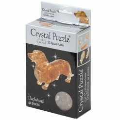 Games - 3D Crystal Jigsaw Puzzle Brown Dachshund 41pce