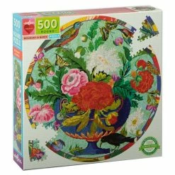 EeBoo - Round Bouquet & Bird Puzzle 500pce