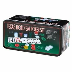 Games - Texas Hold'Em Poker Set In Rectangular Tin