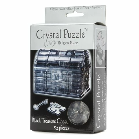Games - 3D Crystal Jigsaw Puzzle Black Treasure Chest 3 Games - 3D Crystal Jigsaw Puzzle Black Treasure Chest