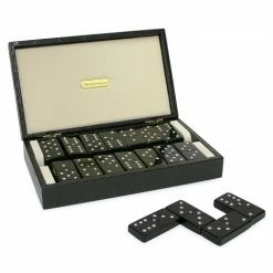 Renzo Romagnoli Renzo - Swarovski Crystal Domino Set In Leather Case